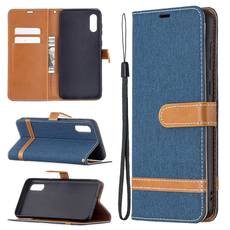 Color Matching Denim Texture Horizontal Flip Leather Case with Holder & Card Slots & Wallet & Lanyard, For Samsung Galaxy A02, For Samsung Galaxy A32 4G