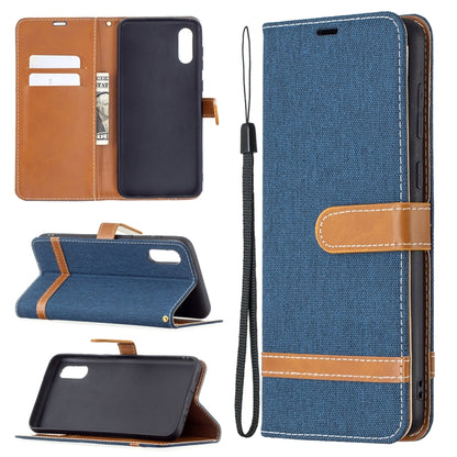Color Matching Denim Texture Horizontal Flip Leather Case with Holder & Card Slots & Wallet & Lanyard, For Samsung Galaxy A02, For Samsung Galaxy A32 4G