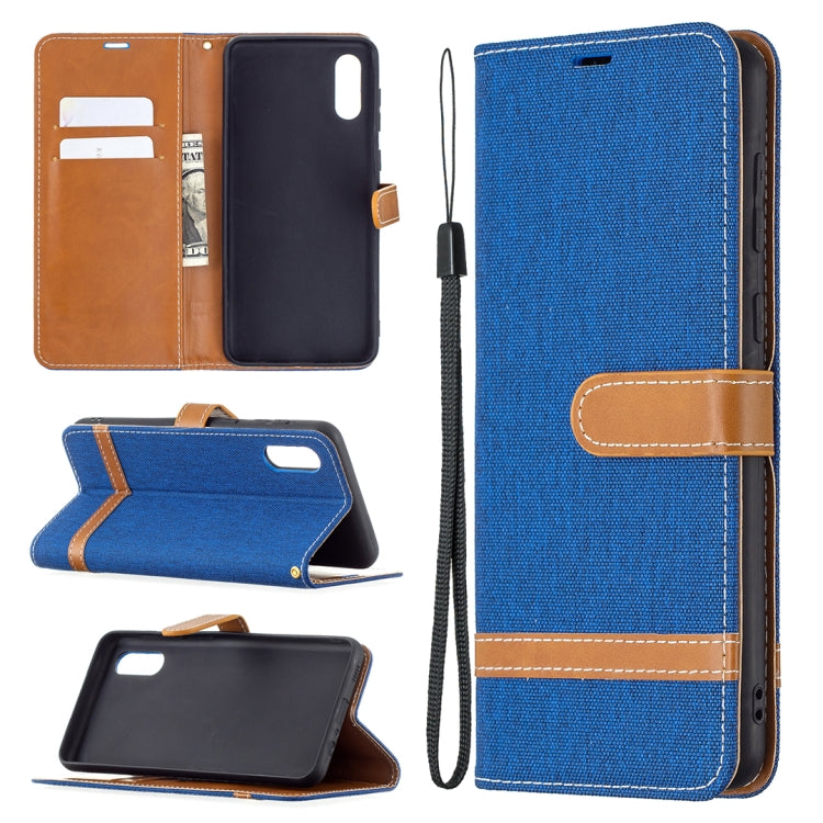 Color Matching Denim Texture Horizontal Flip Leather Case with Holder & Card Slots & Wallet & Lanyard, For Samsung Galaxy A02, For Samsung Galaxy A32 4G