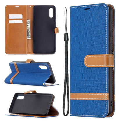 Color Matching Denim Texture Horizontal Flip Leather Case with Holder & Card Slots & Wallet & Lanyard, For Samsung Galaxy A02, For Samsung Galaxy A32 4G