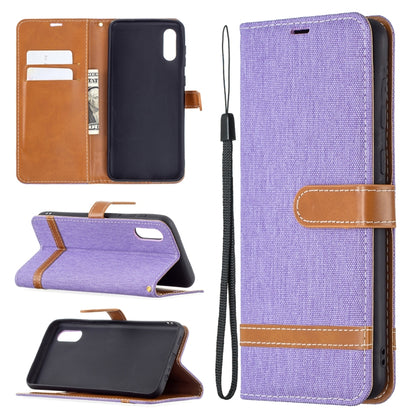 Color Matching Denim Texture Horizontal Flip Leather Case with Holder & Card Slots & Wallet & Lanyard, For Samsung Galaxy A02, For Samsung Galaxy A32 4G