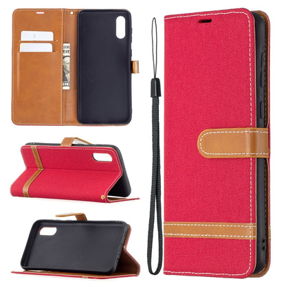 Color Matching Denim Texture Horizontal Flip Leather Case with Holder & Card Slots & Wallet & Lanyard, For Samsung Galaxy A02, For Samsung Galaxy A32 4G