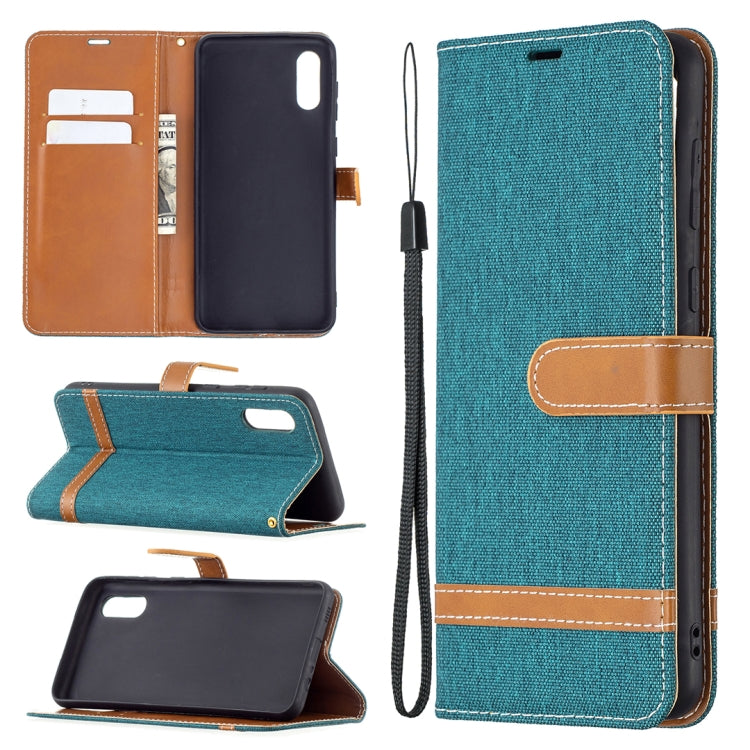 Color Matching Denim Texture Horizontal Flip Leather Case with Holder & Card Slots & Wallet & Lanyard, For Samsung Galaxy A02, For Samsung Galaxy A32 4G