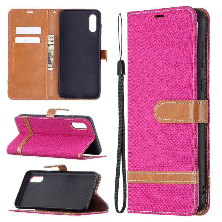 Color Matching Denim Texture Horizontal Flip Leather Case with Holder & Card Slots & Wallet & Lanyard, For Samsung Galaxy A02, For Samsung Galaxy A32 4G