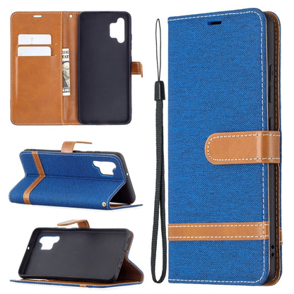Color Matching Denim Texture Horizontal Flip Leather Case with Holder & Card Slots & Wallet & Lanyard, For Samsung Galaxy A02, For Samsung Galaxy A32 4G