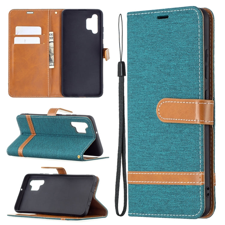 Color Matching Denim Texture Horizontal Flip Leather Case with Holder & Card Slots & Wallet & Lanyard, For Samsung Galaxy A02, For Samsung Galaxy A32 4G