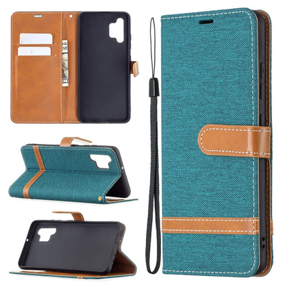 Color Matching Denim Texture Horizontal Flip Leather Case with Holder & Card Slots & Wallet & Lanyard, For Samsung Galaxy A02, For Samsung Galaxy A32 4G