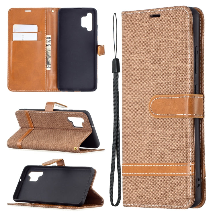 Color Matching Denim Texture Horizontal Flip Leather Case with Holder & Card Slots & Wallet & Lanyard, For Samsung Galaxy A02, For Samsung Galaxy A32 4G