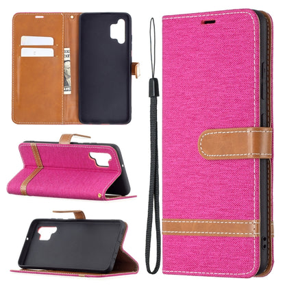 Color Matching Denim Texture Horizontal Flip Leather Case with Holder & Card Slots & Wallet & Lanyard, For Samsung Galaxy A02, For Samsung Galaxy A32 4G