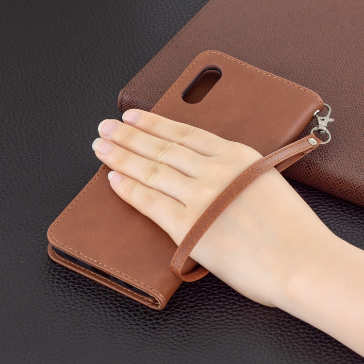 Retro Lambskin Texture Pure Color Horizontal Flip PU Leather Case with Holder & Card Slots & Wallet & Lanyard, For Samsung Galaxy A02, For Samsung Galaxy A32 4G