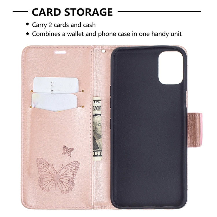 Two Butterflies Embossing Pattern Horizontal Flip Leather Case with Holder & Card Slot & Wallet & Lanyard, For LG K42, For Xiaomi Redmi Note 10 Pro, For Huawei P50, For Huawei P50 Pro