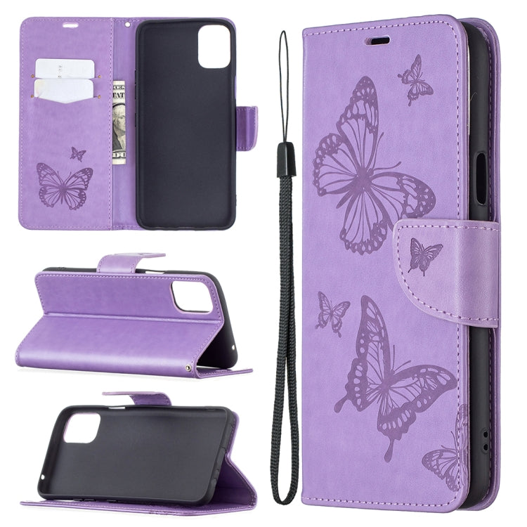 Two Butterflies Embossing Pattern Horizontal Flip Leather Case with Holder & Card Slot & Wallet & Lanyard, For LG K42, For Xiaomi Redmi Note 10 Pro, For Huawei P50, For Huawei P50 Pro