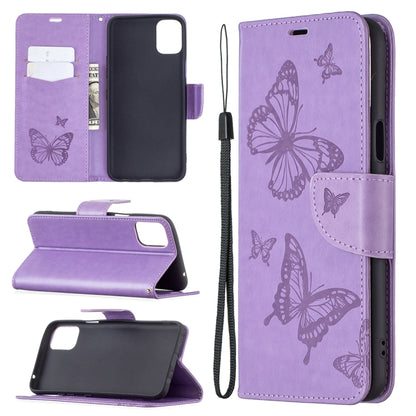 Two Butterflies Embossing Pattern Horizontal Flip Leather Case with Holder & Card Slot & Wallet & Lanyard, For LG K42, For Xiaomi Redmi Note 10 Pro, For Huawei P50, For Huawei P50 Pro