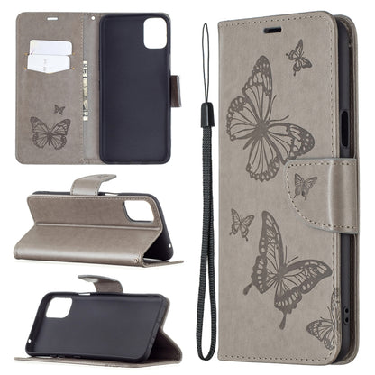Two Butterflies Embossing Pattern Horizontal Flip Leather Case with Holder & Card Slot & Wallet & Lanyard, For LG K42, For Xiaomi Redmi Note 10 Pro, For Huawei P50, For Huawei P50 Pro