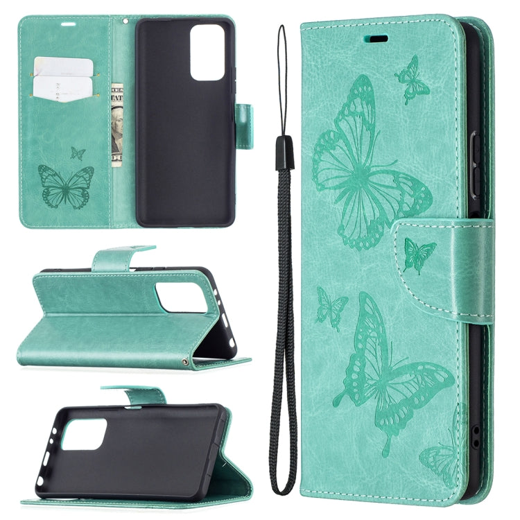 Two Butterflies Embossing Pattern Horizontal Flip Leather Case with Holder & Card Slot & Wallet & Lanyard, For LG K42, For Xiaomi Redmi Note 10 Pro, For Huawei P50, For Huawei P50 Pro