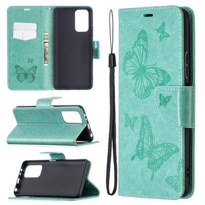 Two Butterflies Embossing Pattern Horizontal Flip Leather Case with Holder & Card Slot & Wallet & Lanyard, For LG K42, For Xiaomi Redmi Note 10 Pro, For Huawei P50, For Huawei P50 Pro