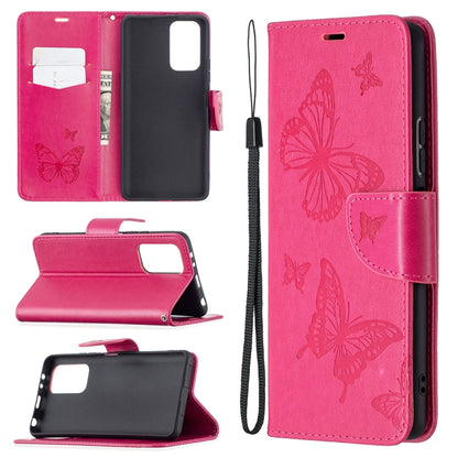 Two Butterflies Embossing Pattern Horizontal Flip Leather Case with Holder & Card Slot & Wallet & Lanyard, For LG K42, For Xiaomi Redmi Note 10 Pro, For Huawei P50, For Huawei P50 Pro