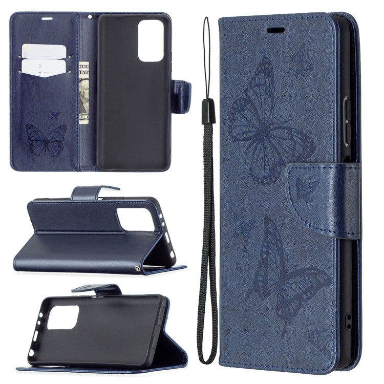 Two Butterflies Embossing Pattern Horizontal Flip Leather Case with Holder & Card Slot & Wallet & Lanyard, For LG K42, For Xiaomi Redmi Note 10 Pro, For Huawei P50, For Huawei P50 Pro