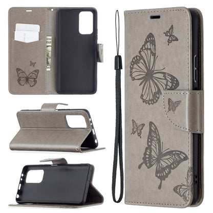 Two Butterflies Embossing Pattern Horizontal Flip Leather Case with Holder & Card Slot & Wallet & Lanyard, For LG K42, For Xiaomi Redmi Note 10 Pro, For Huawei P50, For Huawei P50 Pro