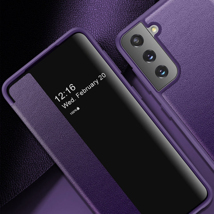 Magnetic Side Window View Shockproof Horizontal Flip Leather Case, For Samsung Galaxy A02s 164.2mm, For Samsung Galaxy A02s 166.5mm, For Samsung Galaxy A12, For Samsung Galaxy A32 5G, For Samsung Galaxy A42, For Samsung Galaxy A52 4G / 5G              ...