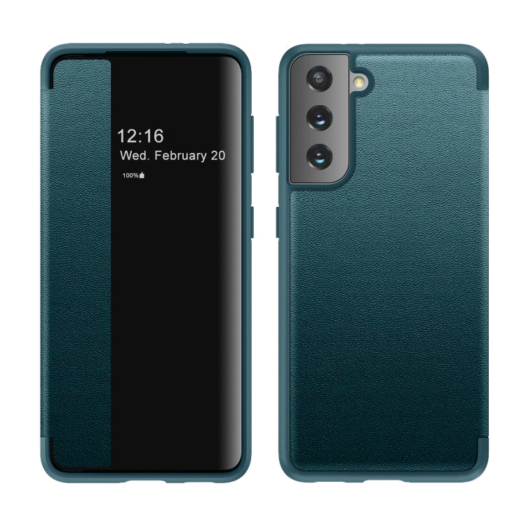Magnetic Side Window View Shockproof Horizontal Flip Leather Case, For Samsung Galaxy A02s 164.2mm, For Samsung Galaxy A02s 166.5mm, For Samsung Galaxy A12, For Samsung Galaxy A32 5G, For Samsung Galaxy A42, For Samsung Galaxy A52 4G / 5G              ...