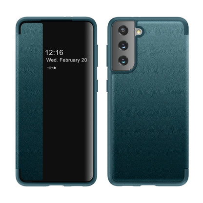 Magnetic Side Window View Shockproof Horizontal Flip Leather Case, For Samsung Galaxy A02s 164.2mm, For Samsung Galaxy A02s 166.5mm, For Samsung Galaxy A12, For Samsung Galaxy A32 5G, For Samsung Galaxy A42, For Samsung Galaxy A52 4G / 5G              ...
