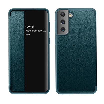 Magnetic Side Window View Shockproof Horizontal Flip Leather Case, For Samsung Galaxy A02s 164.2mm, For Samsung Galaxy A02s 166.5mm, For Samsung Galaxy A12, For Samsung Galaxy A32 5G, For Samsung Galaxy A42, For Samsung Galaxy A52 4G / 5G              ...