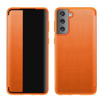 Magnetic Side Window View Shockproof Horizontal Flip Leather Case, For Samsung Galaxy A02s 164.2mm, For Samsung Galaxy A02s 166.5mm, For Samsung Galaxy A12, For Samsung Galaxy A32 5G, For Samsung Galaxy A42, For Samsung Galaxy A52 4G / 5G              ...