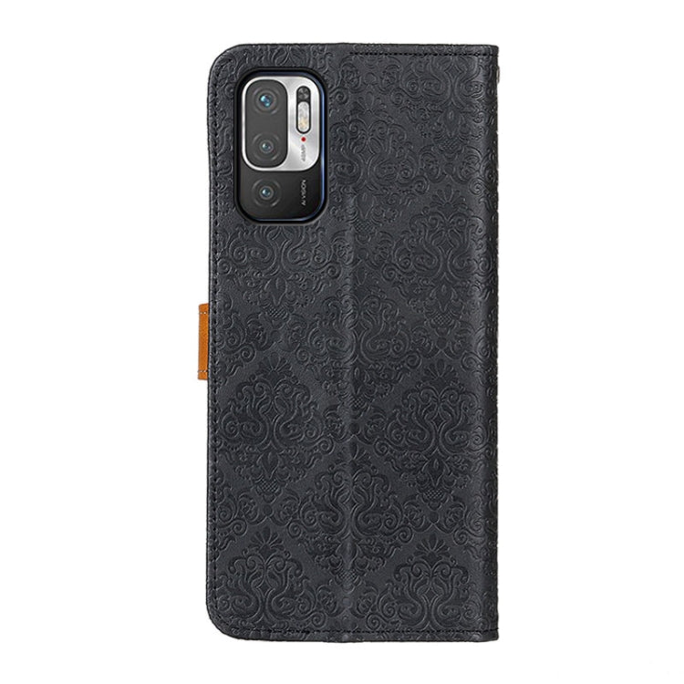 European Floral Embossed Copper Buckle Horizontal Flip PU Leather Case with Holder & Card Slots & Wallet & Photo Frame, For OPPO Realme C21, For Xiaomi Poco M3 Pro 4G / Poco M3 Pro 5G / Redmi Note 10 5G