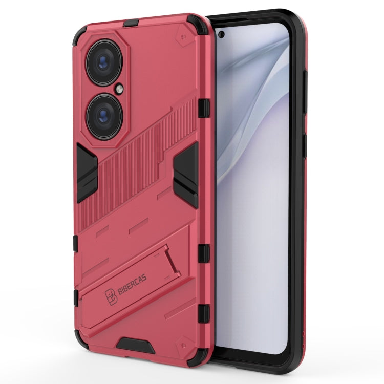 Punk Armor 2 in 1 PC + TPU Shockproof Case with Invisible Holder, For Huawei P50, For Huawei P50 Pro, For Xiaomi Mi 11 Ultra