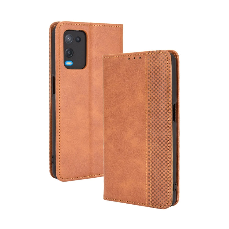 Magnetic Buckle Retro Crazy Horse Texture Horizontal Flip Leather Case with Holder & Card Slots & Photo Frame, For OPPO A54 4G, For OPPO A93 5G, For OPPO A94 4G / F19 Pro 4G / Reno5 F, For OPPO Find X3 Lite / Reno5 5G, For OPPO Realme C21              ...