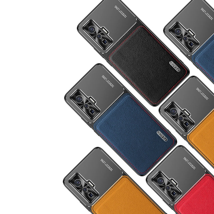 Frosted Metal + Leather Texture Protective Case, For OPPO Reno4 Pro, For vivo X50, For vivo S7, For vivo iQOO 5 5G, For iPhone 11