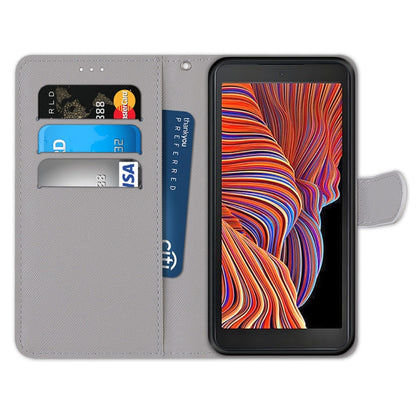 Coloured Drawing Cross Texture Horizontal Flip PU Leather Case with Holder & Card Slots & Wallet & Lanyard, For Samsung Galaxy Xcover 5