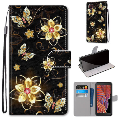 Coloured Drawing Cross Texture Horizontal Flip PU Leather Case with Holder & Card Slots & Wallet & Lanyard, For Samsung Galaxy Xcover 5