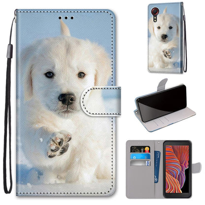 Coloured Drawing Cross Texture Horizontal Flip PU Leather Case with Holder & Card Slots & Wallet & Lanyard, For Samsung Galaxy Xcover 5