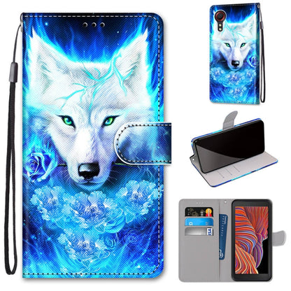 Coloured Drawing Cross Texture Horizontal Flip PU Leather Case with Holder & Card Slots & Wallet & Lanyard, For Samsung Galaxy Xcover 5