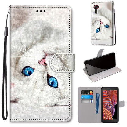 Coloured Drawing Cross Texture Horizontal Flip PU Leather Case with Holder & Card Slots & Wallet & Lanyard, For Samsung Galaxy Xcover 5
