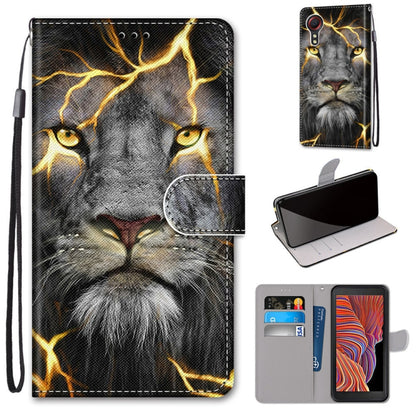 Coloured Drawing Cross Texture Horizontal Flip PU Leather Case with Holder & Card Slots & Wallet & Lanyard, For Samsung Galaxy Xcover 5