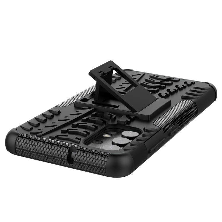 Tire Texture Shockproof TPU+PC Protective Case with Holder, For Samsung Galaxy A32 4G, For vivo Y20, For Xiaomi Redmi Note 10