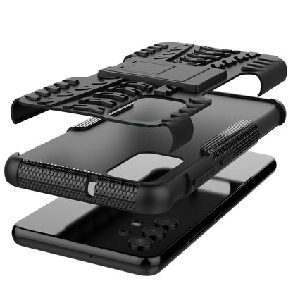 Tire Texture Shockproof TPU+PC Protective Case with Holder, For Samsung Galaxy A32 4G, For vivo Y20, For Xiaomi Redmi Note 10