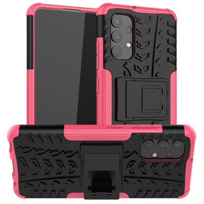Tire Texture Shockproof TPU+PC Protective Case with Holder, For Samsung Galaxy A32 4G, For vivo Y20, For Xiaomi Redmi Note 10