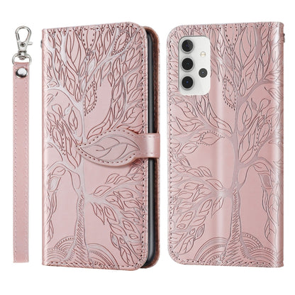 Life of Tree Embossing Pattern Horizontal Flip Leather Case with Holder & Card Slot & Wallet & Photo Frame & Lanyard, For Samsung Galaxy A02, For Samsung Galaxy A32 5G, For Samsung Galaxy M62, For Xiaomi Mi 11