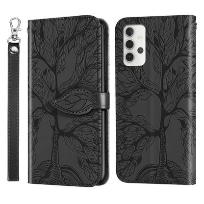 Life of Tree Embossing Pattern Horizontal Flip Leather Case with Holder & Card Slot & Wallet & Photo Frame & Lanyard, For Samsung Galaxy A02, For Samsung Galaxy A32 5G, For Samsung Galaxy M62, For Xiaomi Mi 11