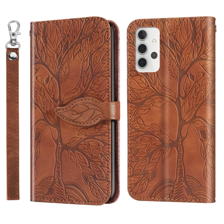 Life of Tree Embossing Pattern Horizontal Flip Leather Case with Holder & Card Slot & Wallet & Photo Frame & Lanyard, For Samsung Galaxy A02, For Samsung Galaxy A32 5G, For Samsung Galaxy M62, For Xiaomi Mi 11
