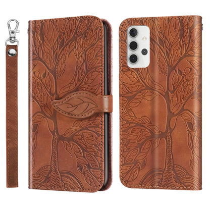 Life of Tree Embossing Pattern Horizontal Flip Leather Case with Holder & Card Slot & Wallet & Photo Frame & Lanyard, For Samsung Galaxy A02, For Samsung Galaxy A32 5G, For Samsung Galaxy M62, For Xiaomi Mi 11