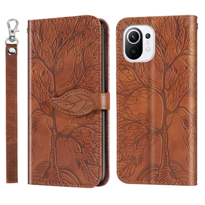 Life of Tree Embossing Pattern Horizontal Flip Leather Case with Holder & Card Slot & Wallet & Photo Frame & Lanyard, For Samsung Galaxy A02, For Samsung Galaxy A32 5G, For Samsung Galaxy M62, For Xiaomi Mi 11