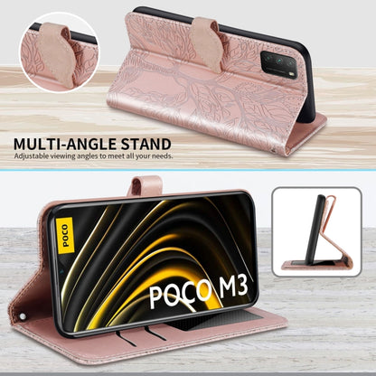 Life of Tree Embossing Pattern Horizontal Flip Leather Case with Holder & Card Slot & Wallet & Photo Frame & Lanyard, For Xiaomi Poco M3