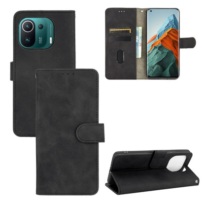 Solid Color Skin Feel Magnetic Buckle Horizontal Flip Calf Texture PU Leather Case with Holder & Card Slots & Wallet, For Xiaomi Mi 11 Ultra, For Xiaomi Mi 11 Pro