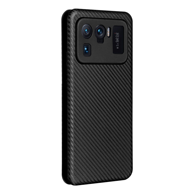 Carbon Fiber Texture Magnetic Horizontal Flip TPU + PC + PU Leather Case with Card Slot, For Xiaomi Mi 11 Ultra, For Xiaomi Mi 11 Pro, For Xiaomi Mi 11 Lite, For Realme C21