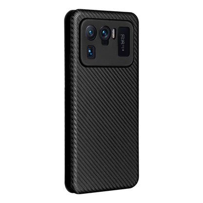 Carbon Fiber Texture Magnetic Horizontal Flip TPU + PC + PU Leather Case with Card Slot, For Xiaomi Mi 11 Ultra, For Xiaomi Mi 11 Pro, For Xiaomi Mi 11 Lite, For Realme C21